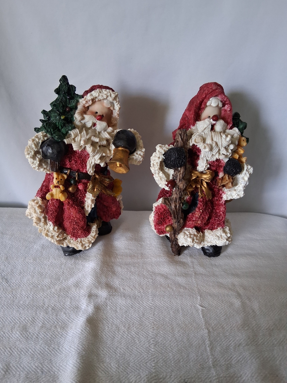 Red Santa Figurine Pair Holiday Accents
